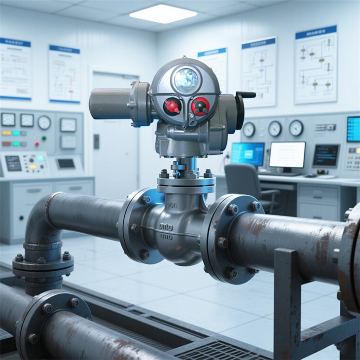 Laboratory Engineering Water Oil Gas Valve Electric Actuator